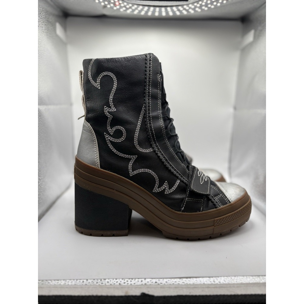 Converse Chuck Taylor GR-82 Space Cowgirl Platform Boots Black Leather Size 11